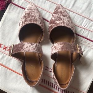 Blush Velvet Flats